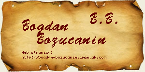 Bogdan Božučanin vizit kartica